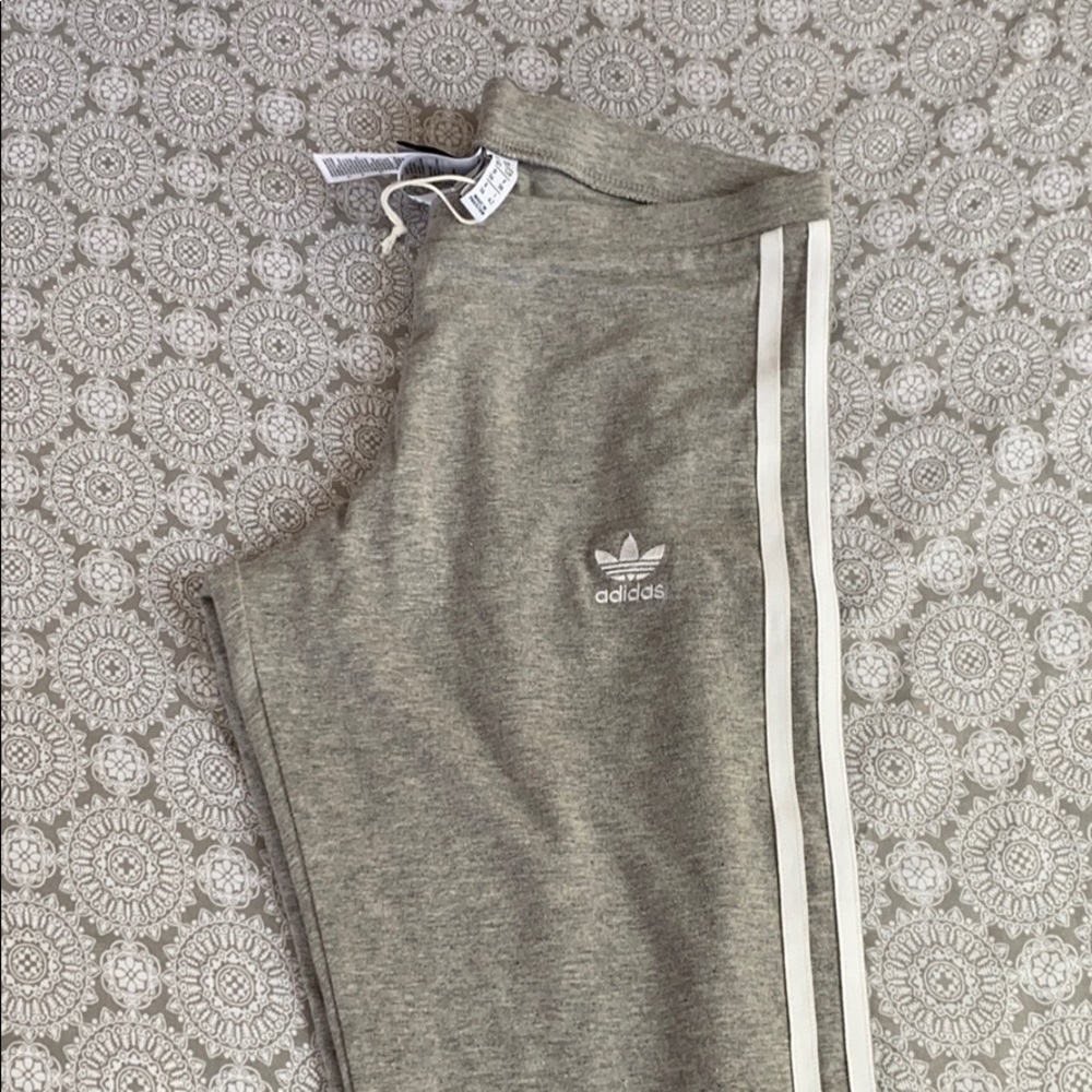 gray adidas tights